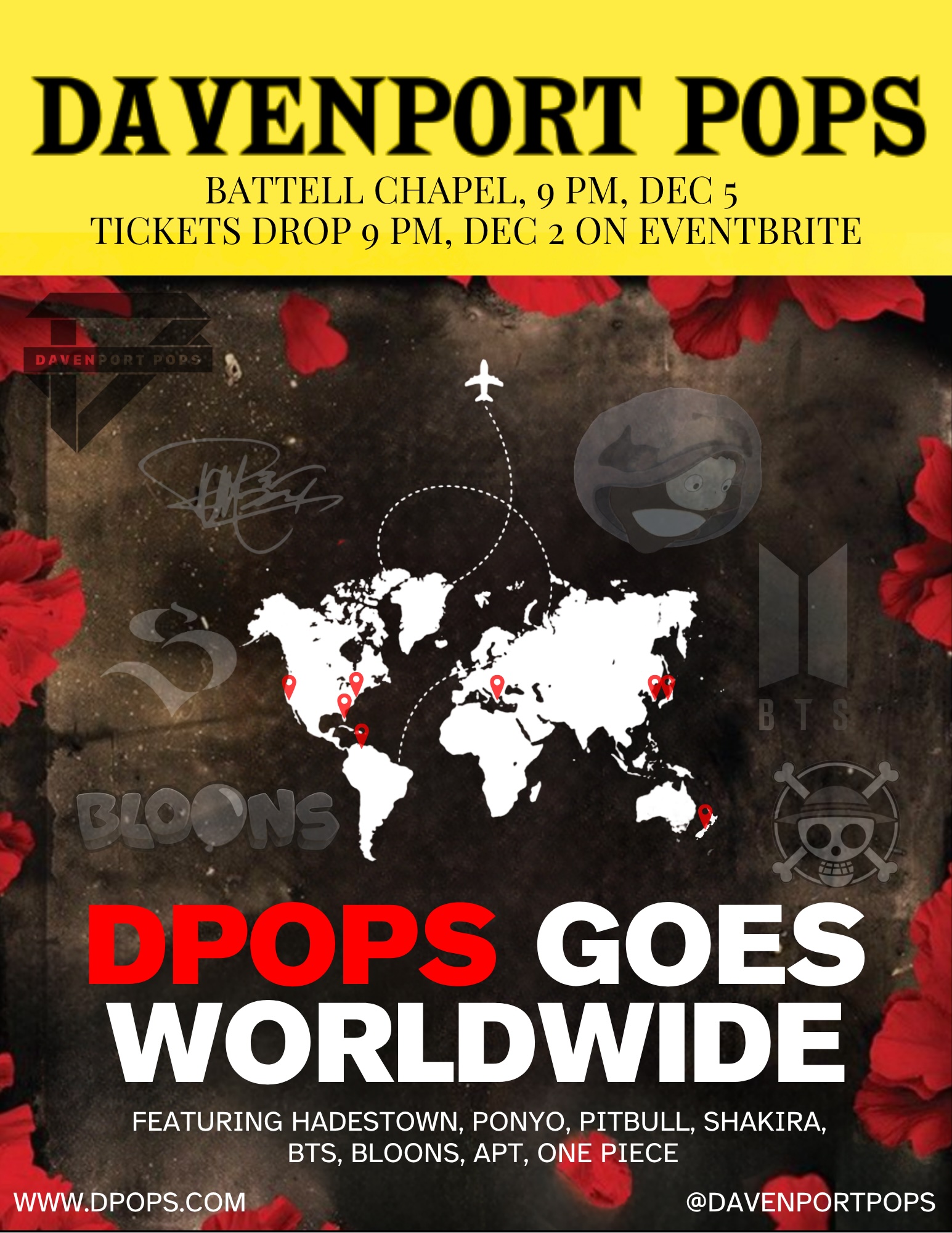 DPops Goes Worldwide concert poster